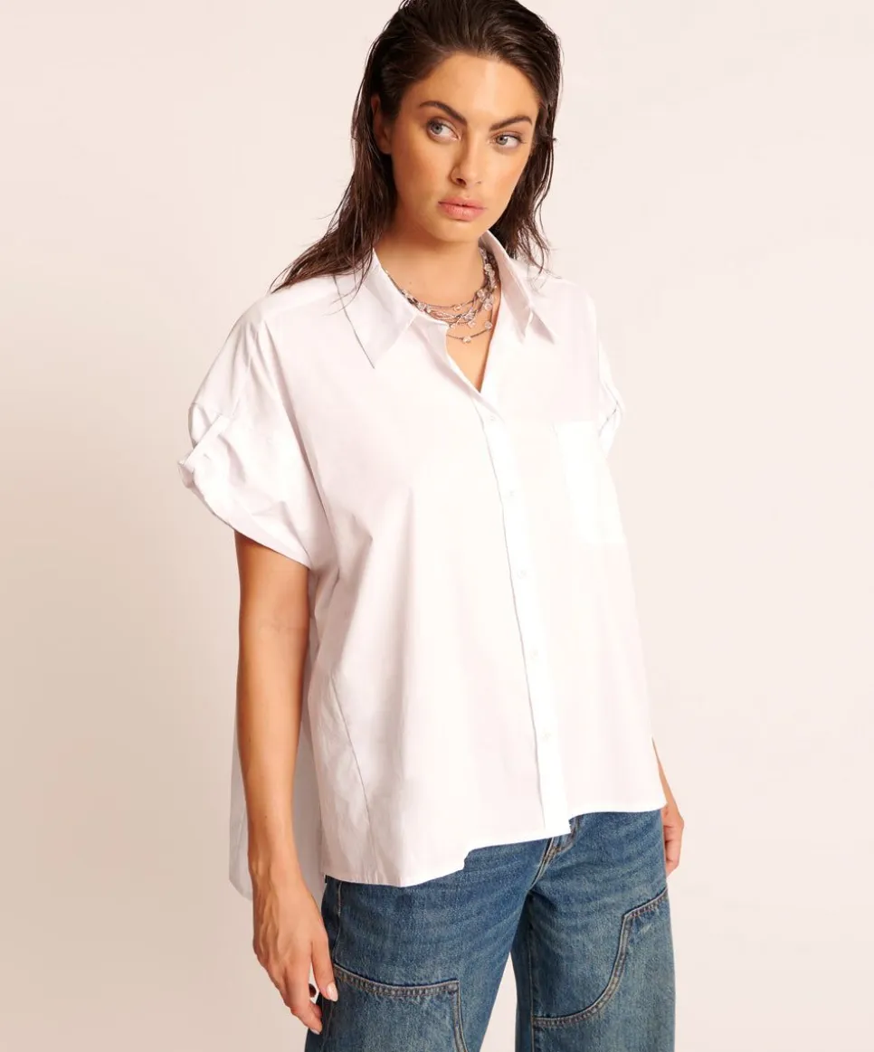 Shirts|ONE TEASPOON White Kings Road Cotton Shirt