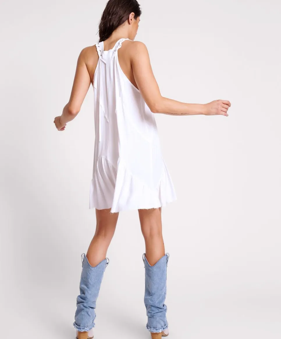 Mini Dresses|ONE TEASPOON White Laced Charleston Tiered Dress