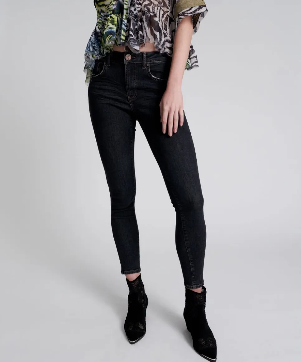 Denim Jeans|ONE TEASPOON Worn Black Freebirds Ii High Waist Skinny Jeans