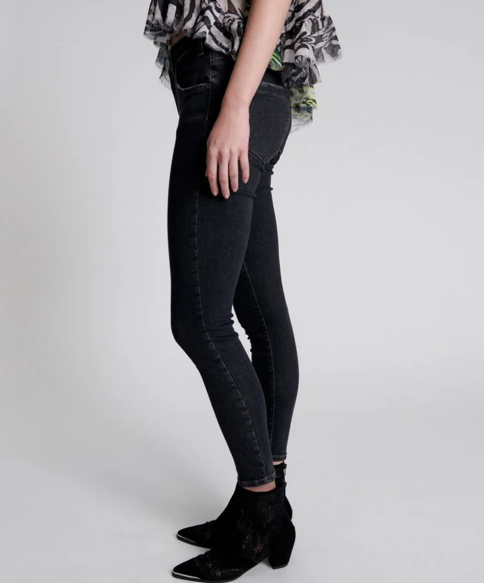 Denim Jeans|ONE TEASPOON Worn Black Freebirds Ii High Waist Skinny Jeans