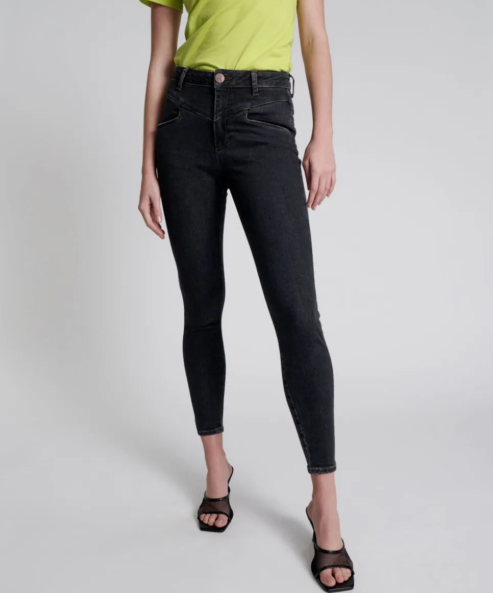Denim Jeans|ONE TEASPOON Worn Black Preachers High Waist Skinny Jeans