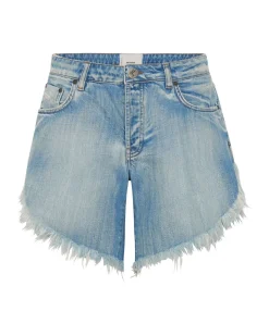 Denim Shorts|ONE TEASPOON Worn Out Hendrixe Frankies Long Length Denim Shorts